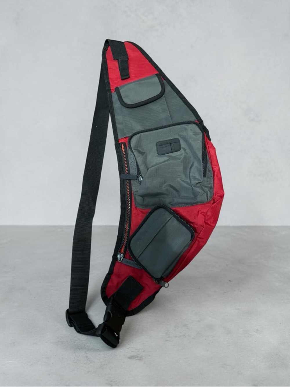 Old Navy Red and Gray Women's Sling Belt Bag